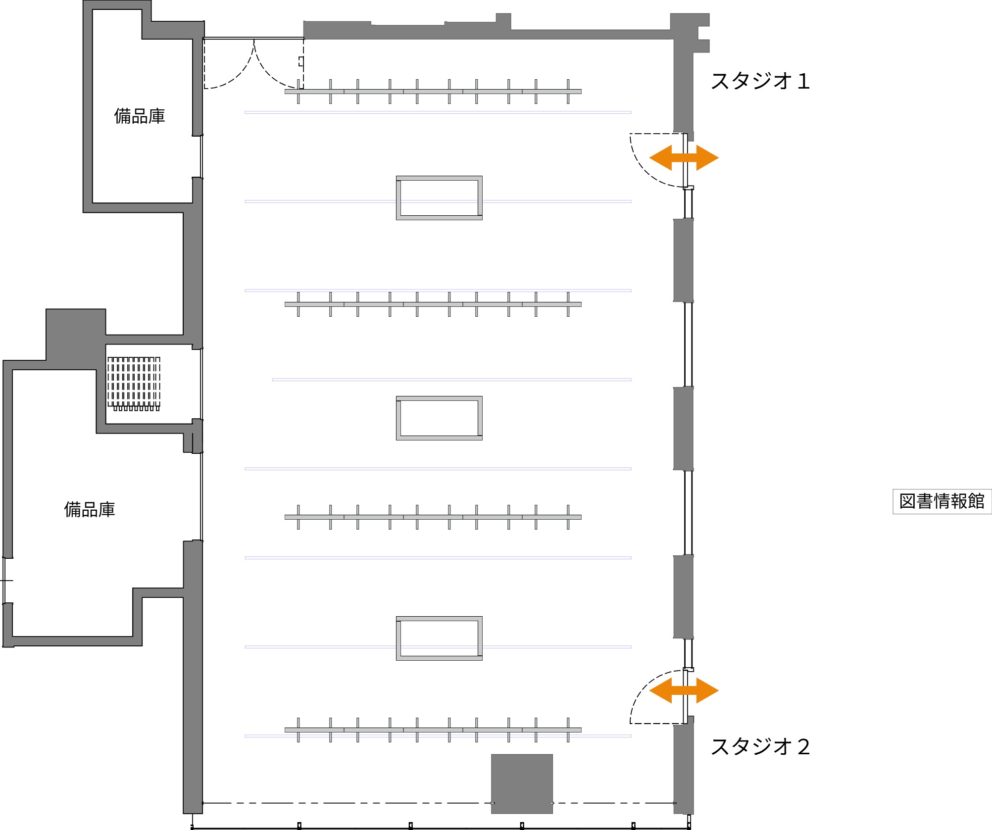 SCARTS スタジオ1+2 展示のレイアウトサンプル